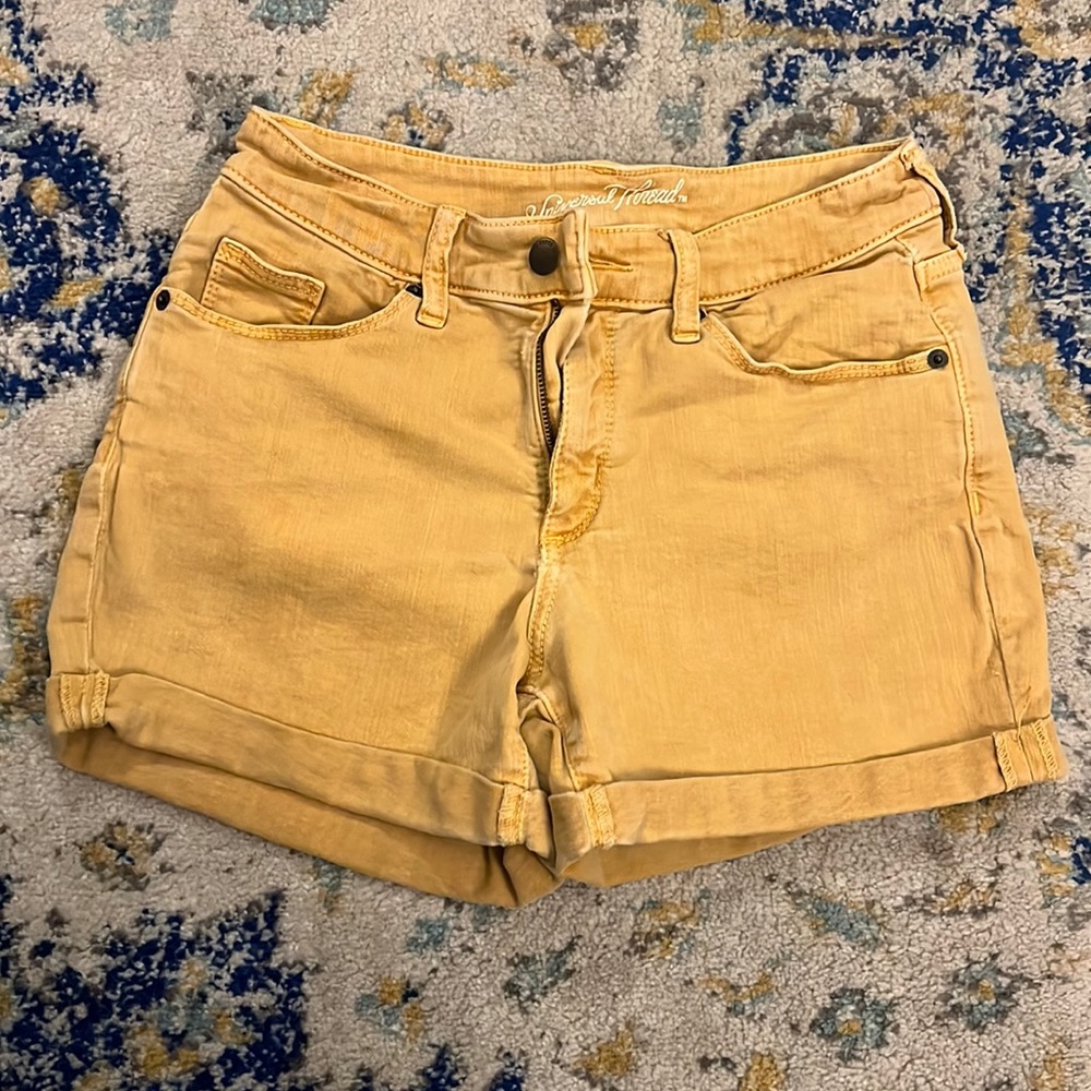 Universal Thread High Rise Yellow Shorts